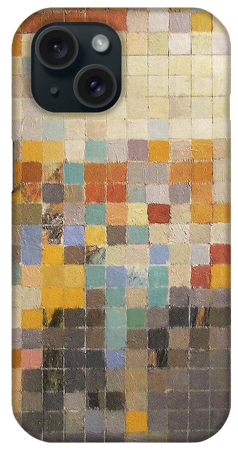 Abstract iPhone Case featuring the painting Reflections Grid by Stan Chraminski