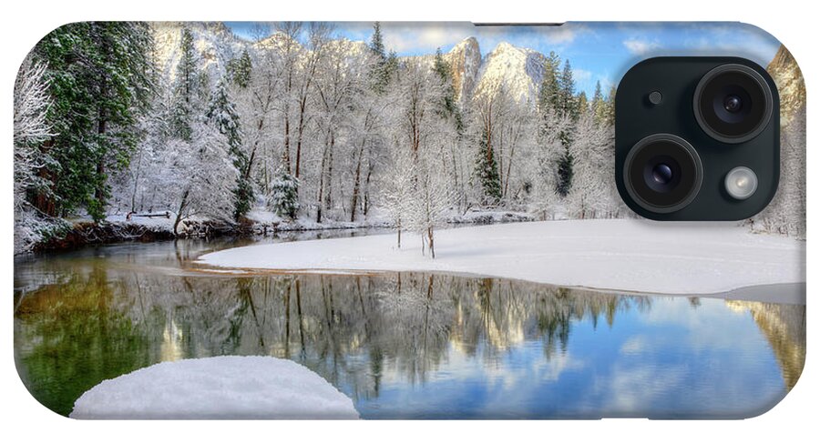 Merced River iPhone Case featuring the photograph Reflections in the Merced River Yosemite National Park by Wayne Moran
