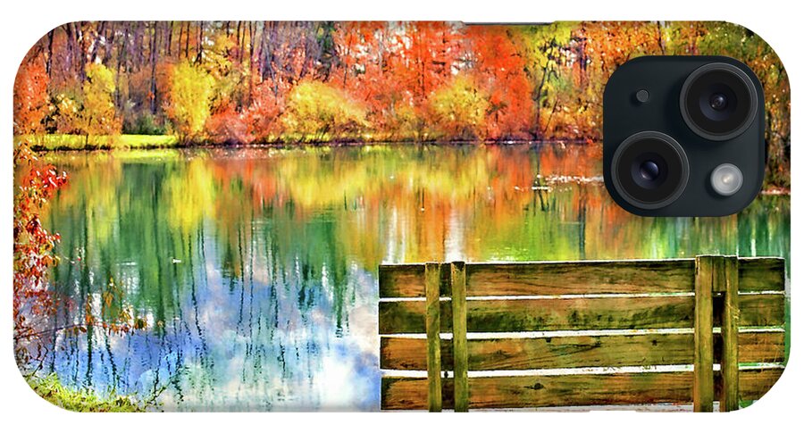 Fall iPhone Case featuring the mixed media Reflections of Fall by Dave Lee