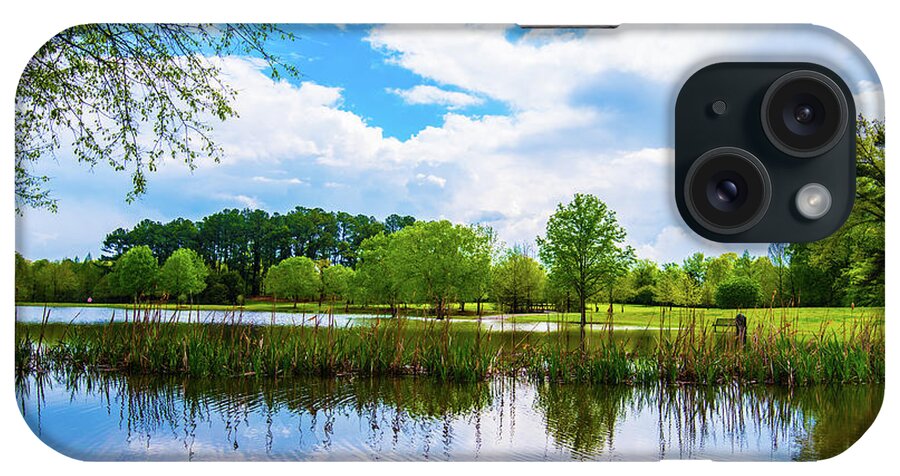 Alabama iPhone Case featuring the photograph Reflections on a Spring Pond by James-Allen