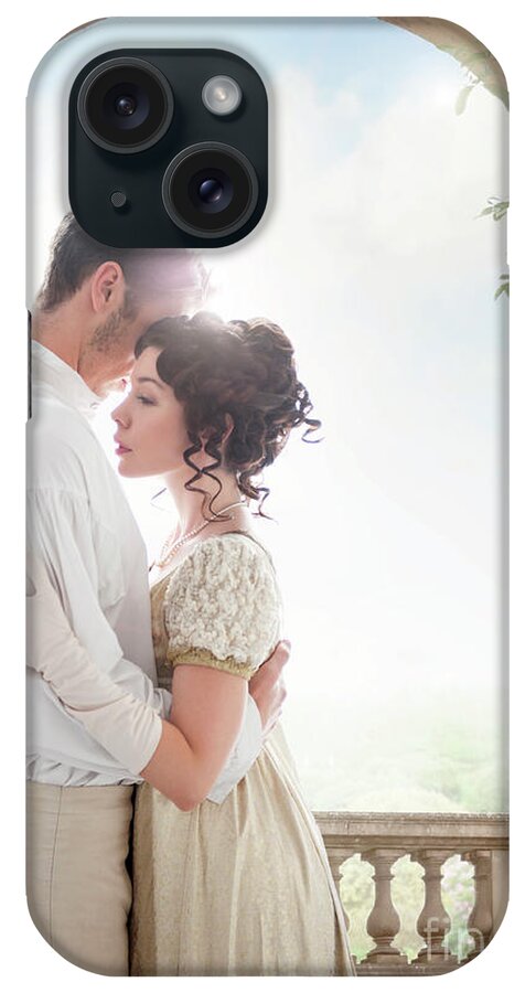 Regency iPhone Case featuring the photograph Regency Couple Embracing Beneath An Archway by Lee Avison