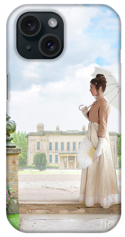 Regency iPhone Case featuring the photograph Regency Woman In The Grounds Of A Historic Mansion by Lee Avison