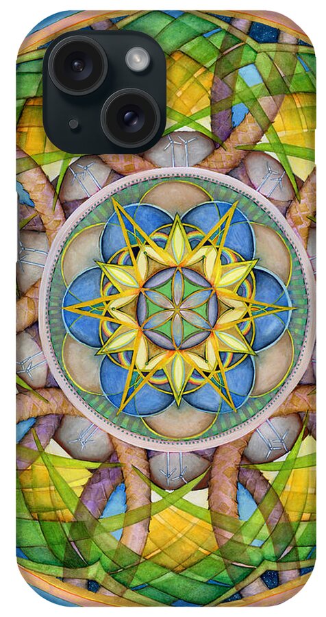 Mandala iPhone Case featuring the painting Rejuvenation Mandala by Jo Thomas Blaine