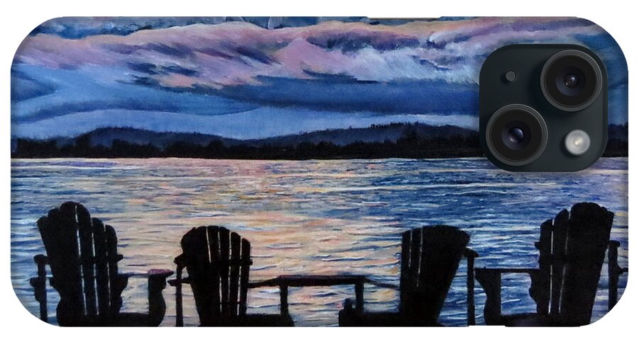 Lawn Chairs iPhone Case featuring the painting Relax by Marilyn McNish