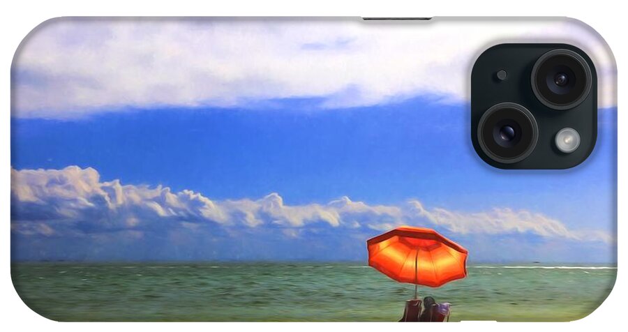 Sanibel Island iPhone Case featuring the digital art Relaxing on Sanibel by Sharon Batdorf