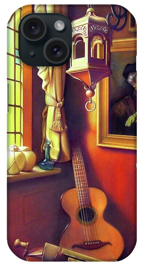 Rembrandt iPhone Case featuring the painting Rembrandt's Hurdy-Gurdy by Patrick Anthony Pierson
