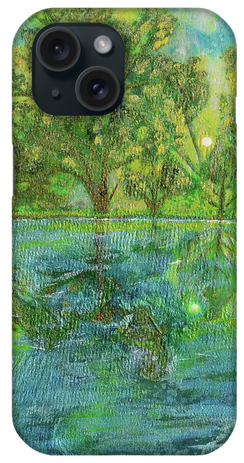Water iPhone Case featuring the painting Remembering A Happy Place by Donna Blackhall