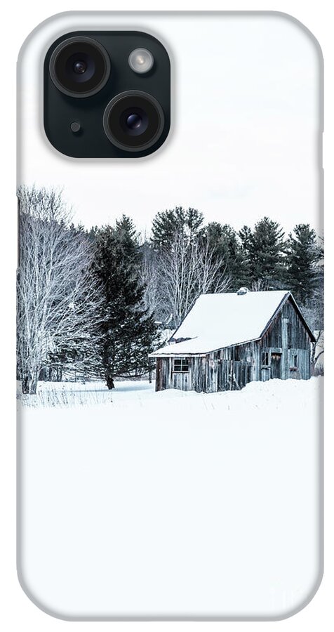 Etna iPhone Case featuring the photograph Remote Cabin in Winter by Edward Fielding
