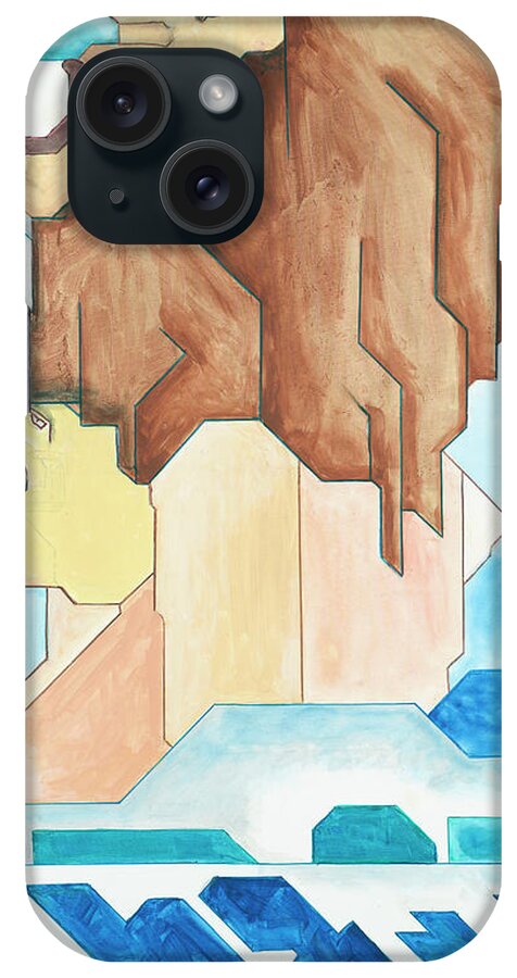 Abstract iPhone Case featuring the painting Requiem per i morti dell alluvione - Part III by Willy Wiedmann