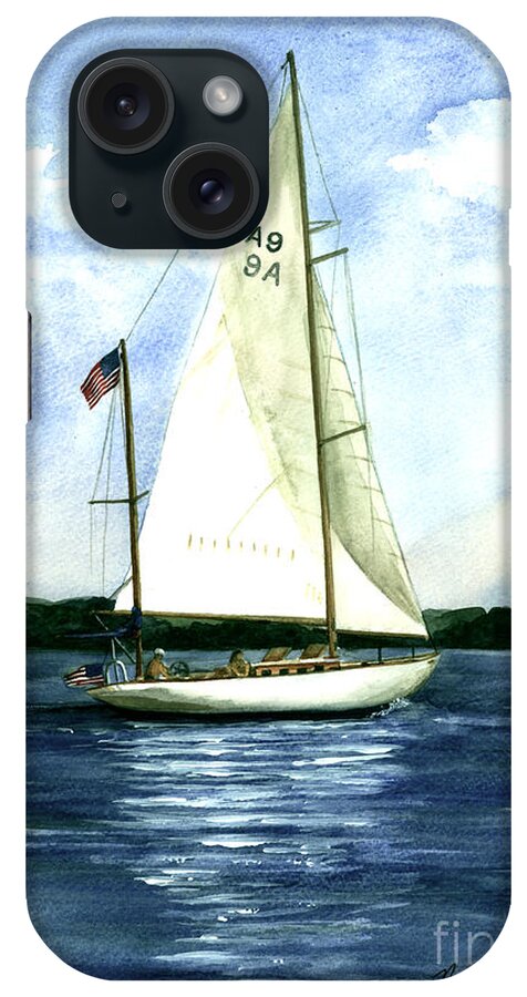 Buzzards Bay 30 iPhone Case featuring the painting Resolute by Nancy Patterson