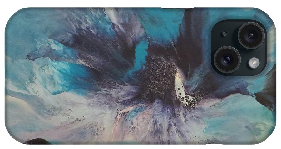 Abstract iPhone Case featuring the painting Resolve by Soraya Silvestri