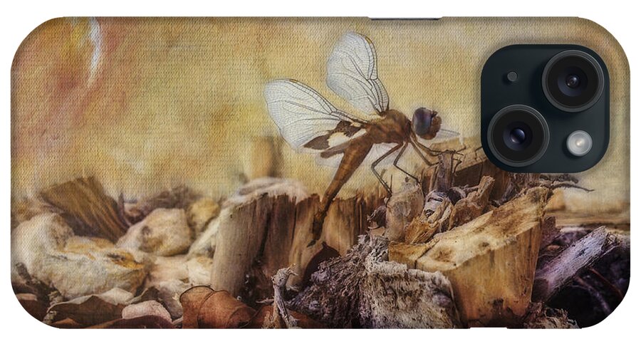 Dragonfly iPhone Case featuring the digital art Respite of the Mosquito Hawk by Rhonda Strickland