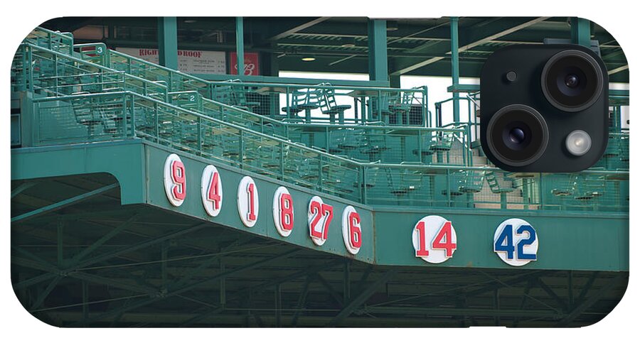 Red Sox iPhone Case featuring the photograph Retired Numbers by Paul Mangold