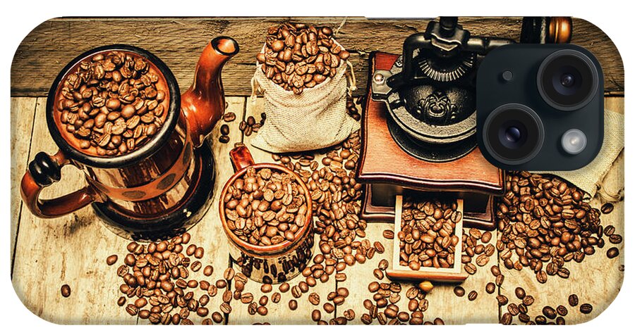 Grinder iPhone Case featuring the photograph Retro coffee bean mill by Jorgo Photography