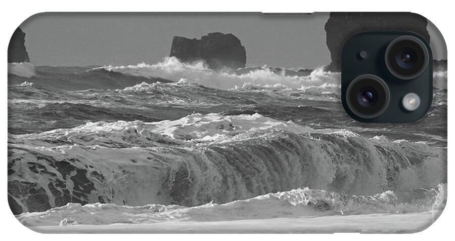 Dyrholaey Arch iPhone Case featuring the photograph Reynisfjara Beach Vik Iceland 6845 by Jack Schultz