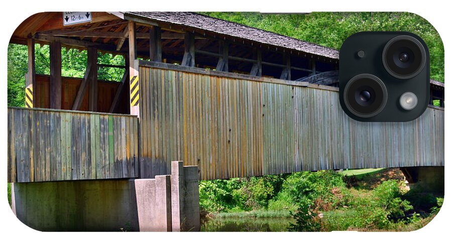 Claycomb Covered Bridge iPhone Case featuring the photograph Claycomb Covered Bridge by Lisa Wooten