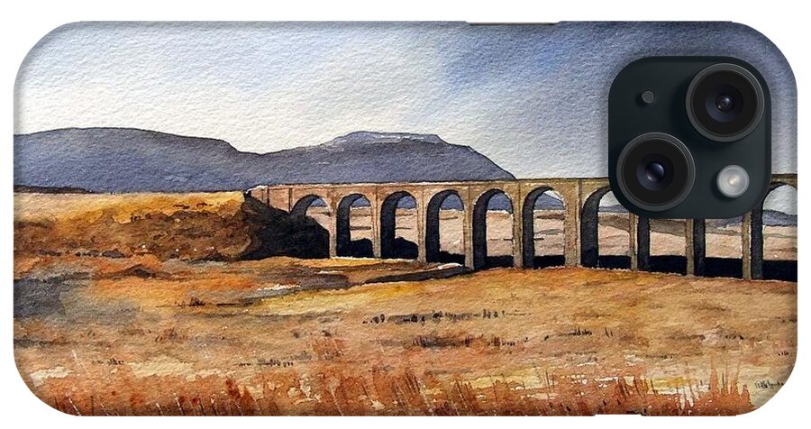 Landscape iPhone Case featuring the painting Ribblehead Viaduct by Paul Dene Marlor