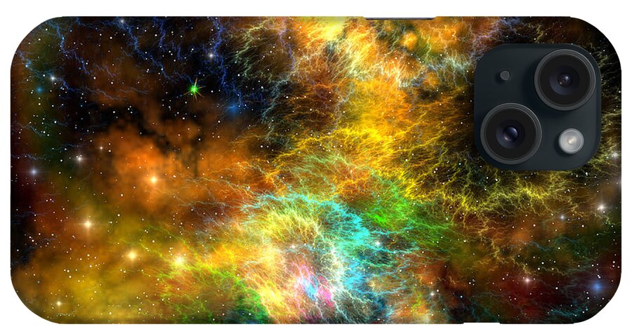Science Fiction iPhone Case featuring the painting Ribbon Nebula by Corey Ford