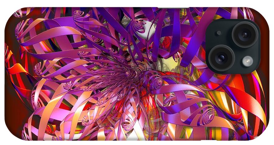 Abstract iPhone Case featuring the digital art Ribbons by Ronald Bissett