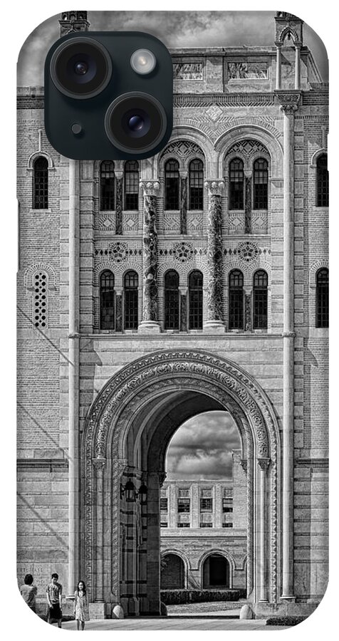 William Marsh Rice iPhone Case featuring the photograph Rice University Entrance by Norman Gabitzsch