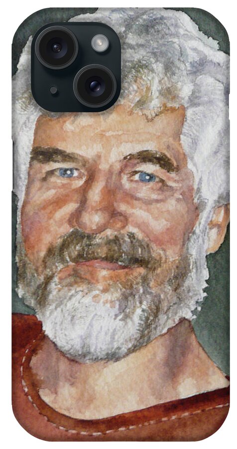 Portrait Of Man With Beard Painting iPhone Case featuring the painting Rick by Anne Gifford