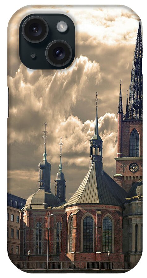 Sweeden iPhone Case featuring the photograph Riddarholm Church - Stockholm by Jeff Burgess