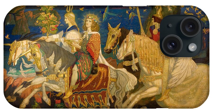 John Duncan iPhone Case featuring the painting Riders of the Sidhe by John Duncan