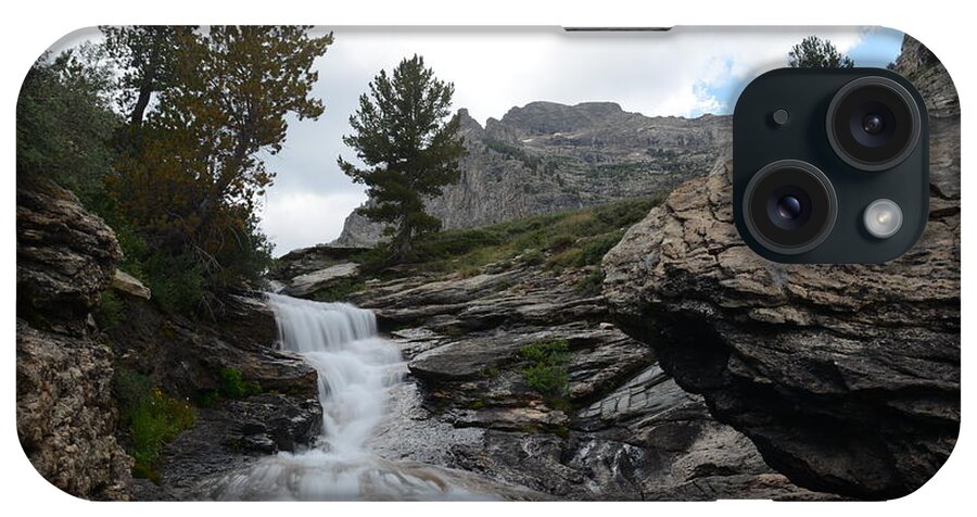 Elko Nevada Landscape Photography iPhone Case featuring the photograph Right Fork Waterfall by Jenessa Rahn