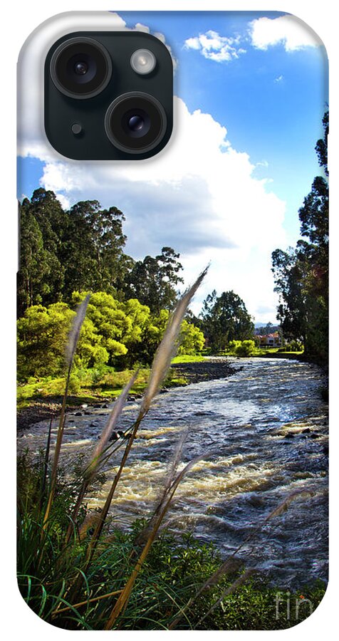 Rio iPhone Case featuring the photograph Rio Tomebamba, One Of Cuenca's Four Rivers by Al Bourassa