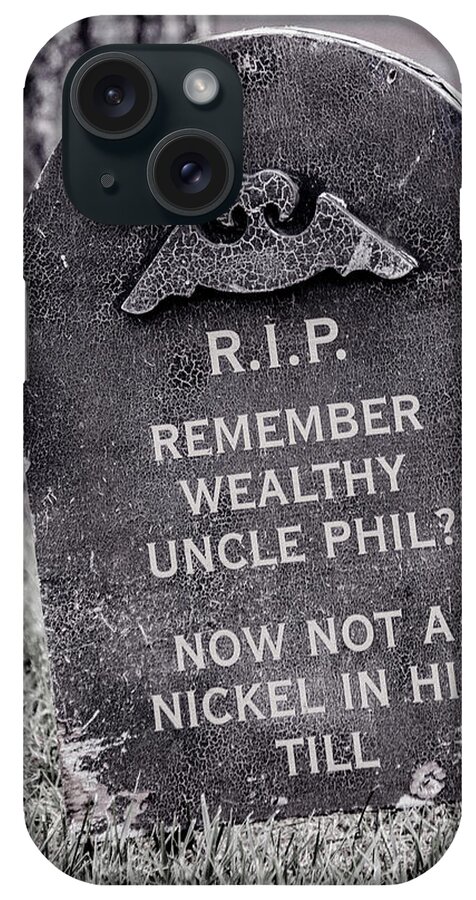 Halloween iPhone Case featuring the photograph RIP Uncle Phil by Pamela Williams