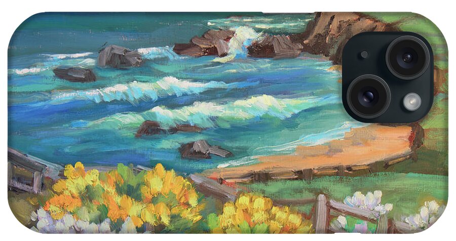 Half Moon Bay iPhone Case featuring the painting Ritz Carlton at Half Moon Bay by Diane McClary
