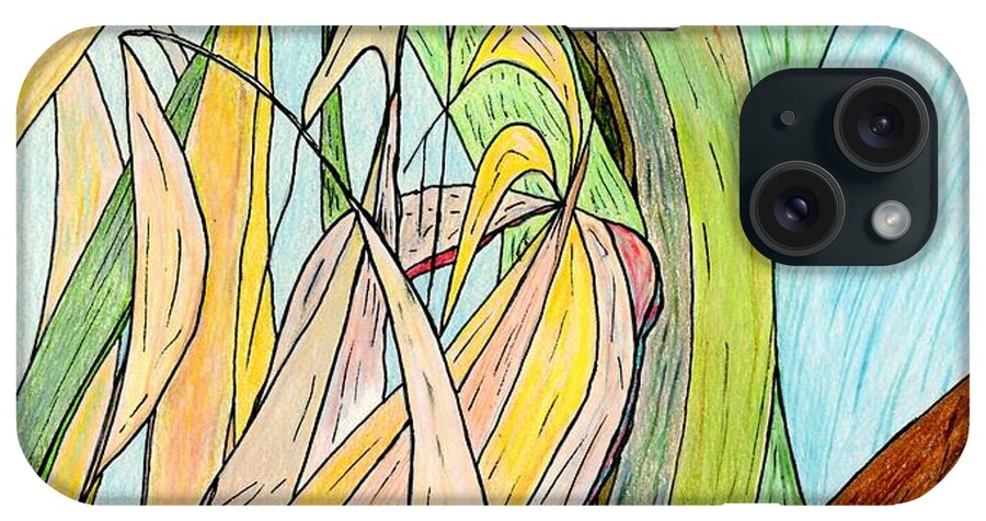 Landscape iPhone Case featuring the painting River Grass by George D Gordon III
