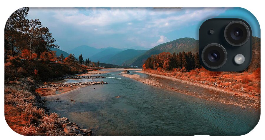 River iPhone Case featuring the photograph River in the Kingdom of Happiness by Pravine Chester