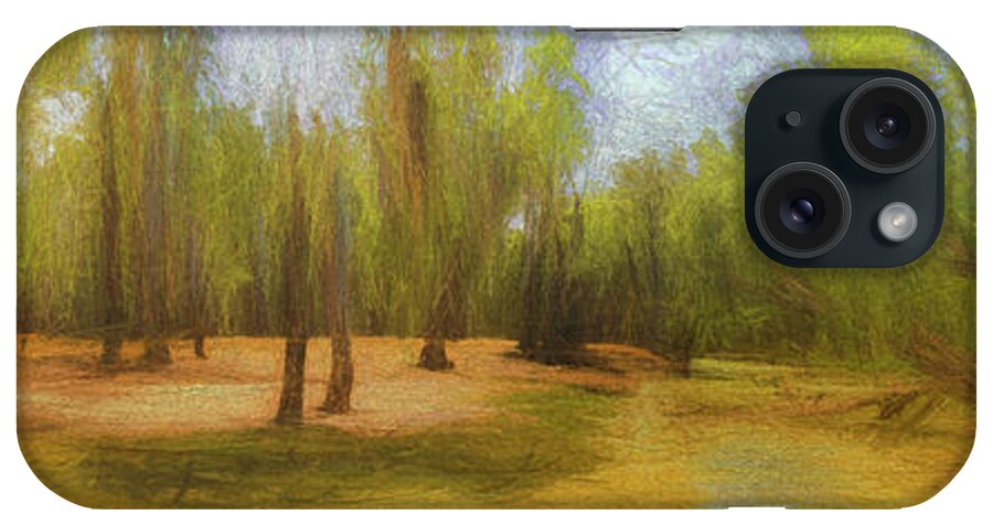 Panoramic iPhone Case featuring the photograph River Redgum Land by Philip Johnson