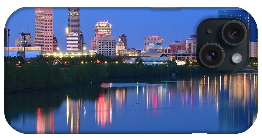 Indianapolis iPhone Case featuring the photograph Riverside View of Indianapolis by Frozen in Time Fine Art Photography