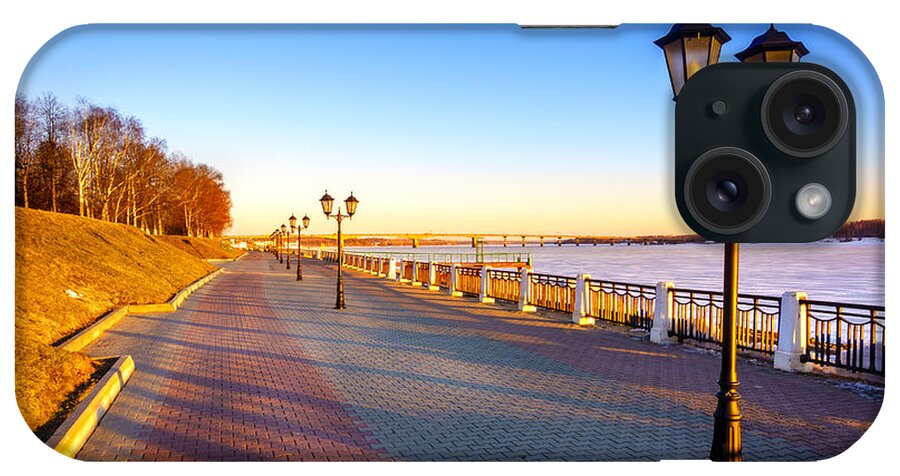 Kostroma iPhone Case featuring the photograph Riverwalk along the Volga River by Alexey Stiop