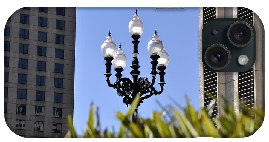 Riverwalk Lamp iPhone Case featuring the photograph Riverwalk Lamp by Andrew Dinh