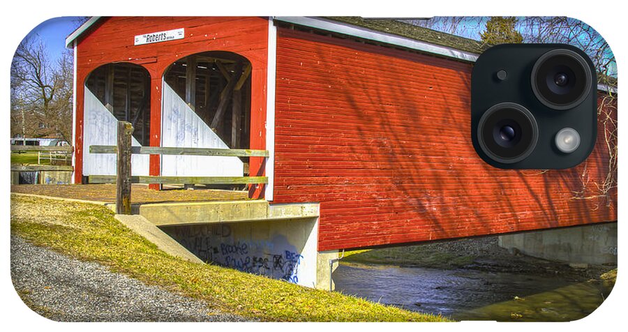 Ohio iPhone Case featuring the photograph Roberts Covered Bridge by Jack R Perry