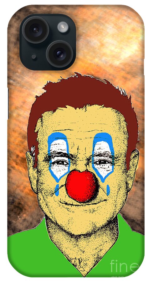 Robin iPhone Case featuring the digital art Robin Williams 1 by Jason Tricktop Matthews