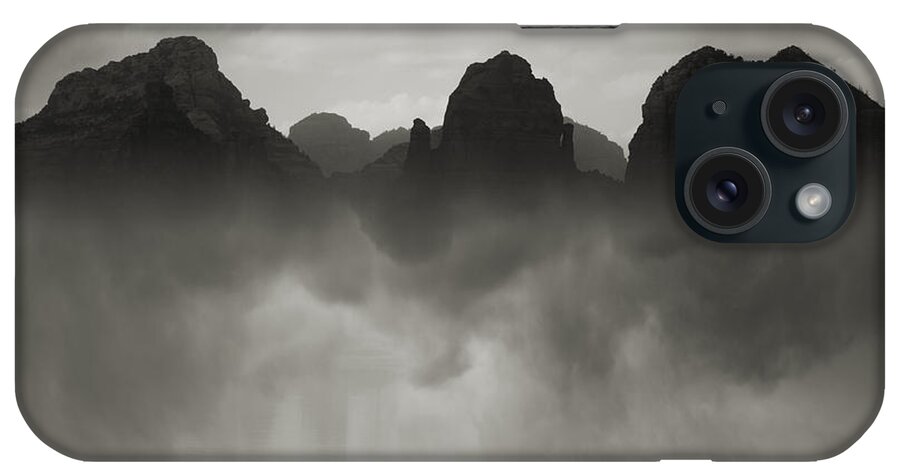 Landscape iPhone Case featuring the photograph Rock and Peaks by David Gordon