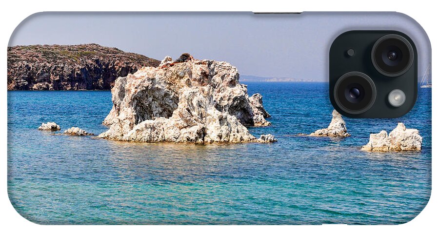 Kimolos iPhone Case featuring the photograph Rock formations in Kimolos - Greece by Constantinos Iliopoulos