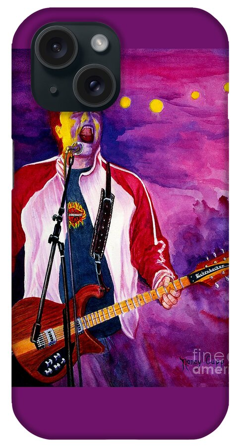 Rock And Roll iPhone Case featuring the painting Rock On Tom by Nancy Cupp