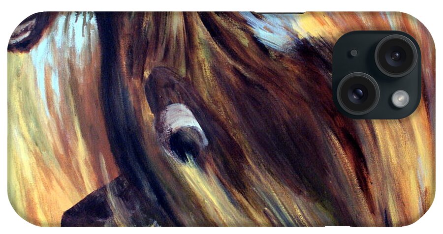 Horse iPhone Case featuring the painting Rock Star by Jo Smoley
