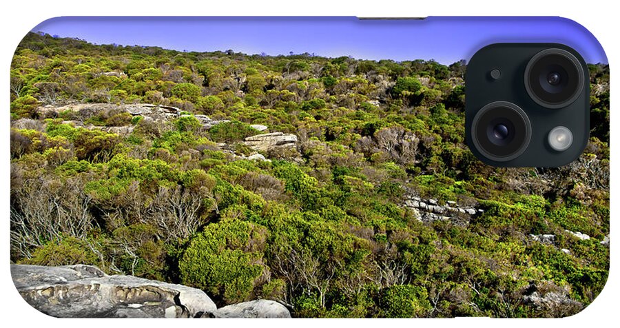 Nature iPhone Case featuring the photograph Rocks And Shrubs Of North Head by Miroslava Jurcik