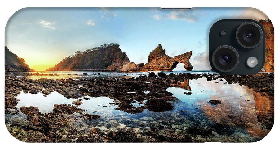 Landscape iPhone Case featuring the photograph Rocky beach sunrise, Bali by Pradeep Raja Prints