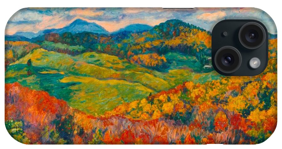 Rocky Knob iPhone Case featuring the painting Rocky Knob in Fall by Kendall Kessler