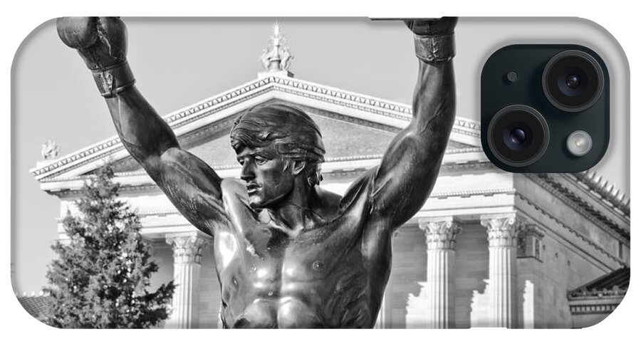 rocky Statue iPhone Case featuring the photograph Rocky Statue - Philadelphia by Brendan Reals