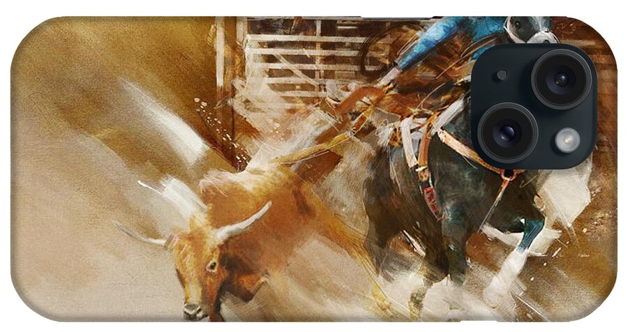 Rodeo iPhone Case featuring the painting Rodeo 35 by Maryam Mughal