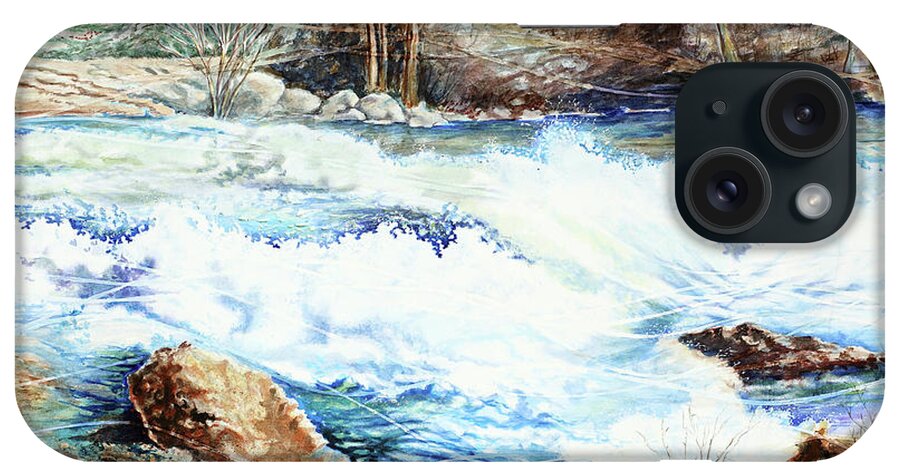 Water iPhone Case featuring the painting Rolling High Water by Carolyn Coffey Wallace