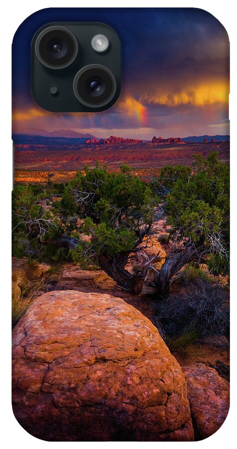 Arches National Park iPhone Case featuring the photograph Rolling Thunder by John De Bord